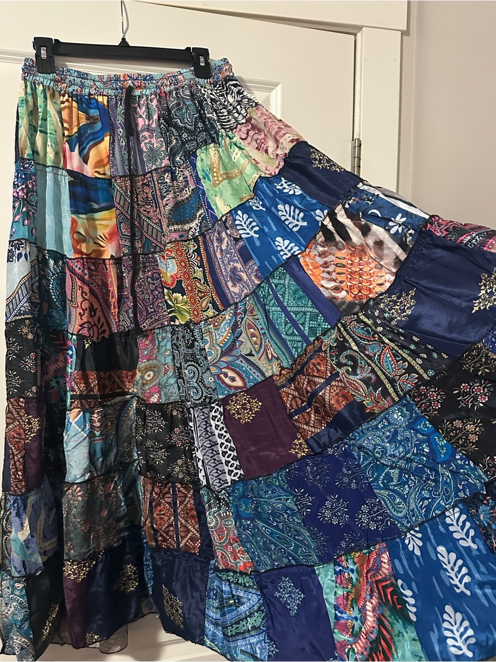 Bohemian Patchwork Maxi Skirt - Multicolor - Picture 2 of 2